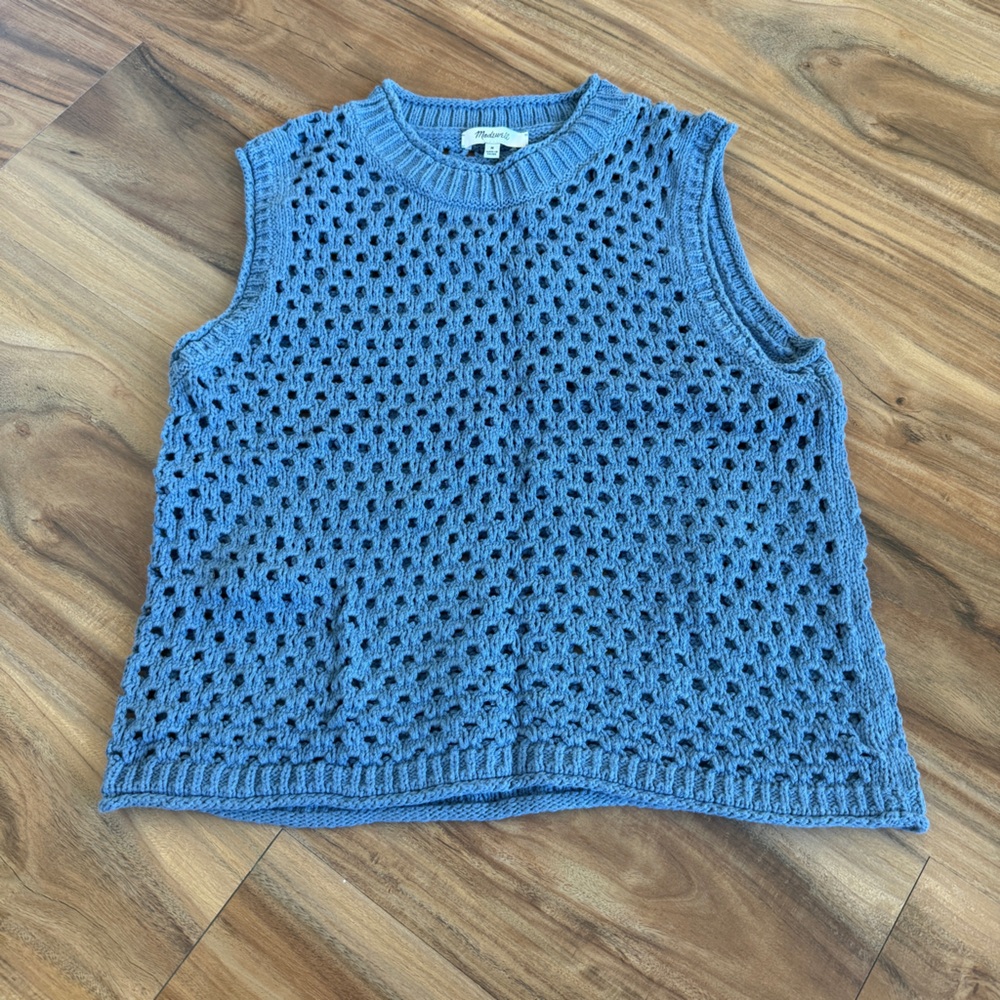 Madewell Blue Sleeveless Knit Top
